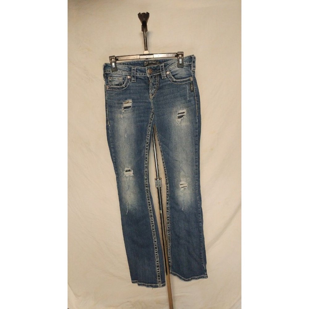 Silver Jeans Pioneeer Style Distressed 27/33